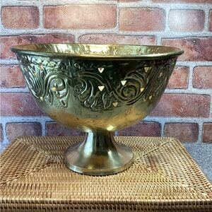 Vintage Brass pedestal Bowl